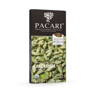 Pacari Cardamom 50gr Chocolate Bar 60% Cacao Front